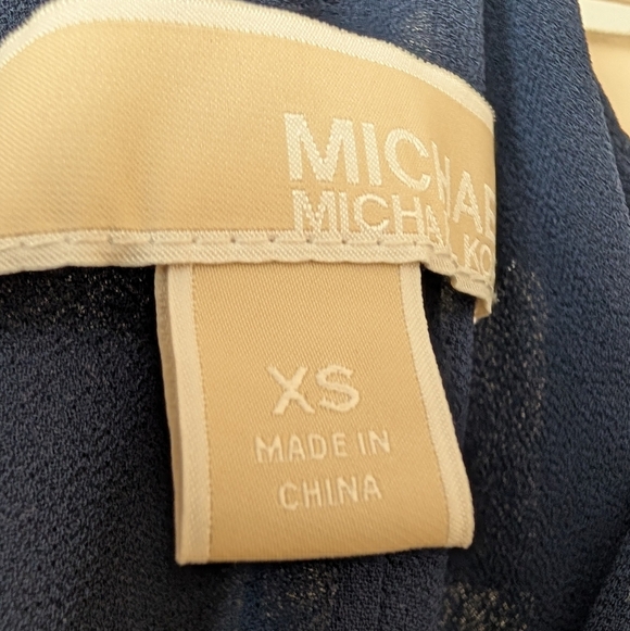 Michael Kors Navy Blue & Golden Circles Jumpsuit - Picture 5 of 9